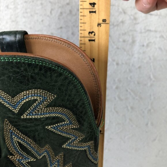 Lucchese 1883 Boots Womens Size 6.5 Brown Green Leather Western Cowboy Cowgirl - Picture 7 of 16
